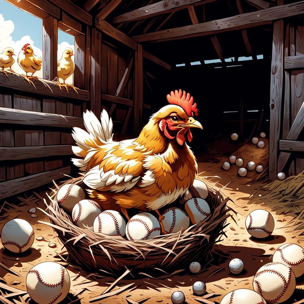 Fowl Balls! The Confused Poultry AI Generated Artwork NightCafe Creator