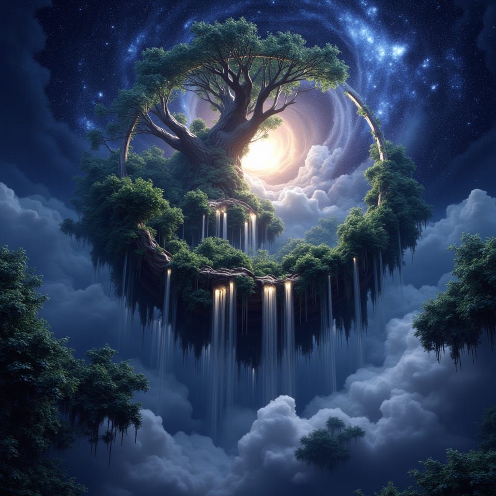 Floating Island   by @Amethystmoonsong