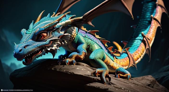 Insanely Detailed Colorful Dragon Dreaming