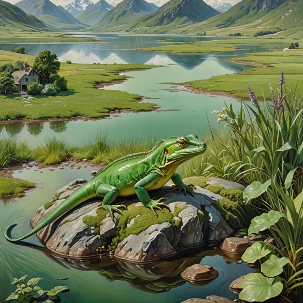 Green lizard