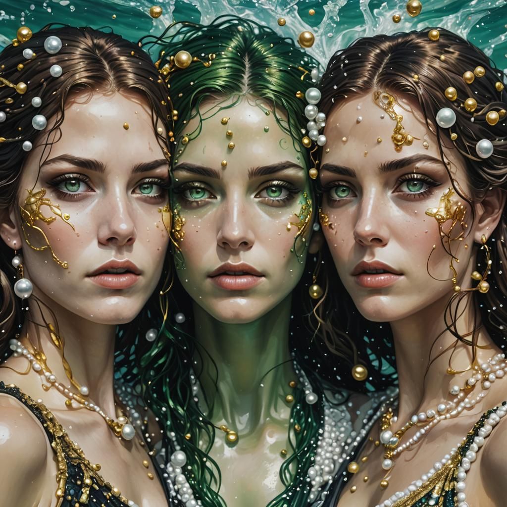 Sirens of Titan, three most beautiful green-eyed women at th...