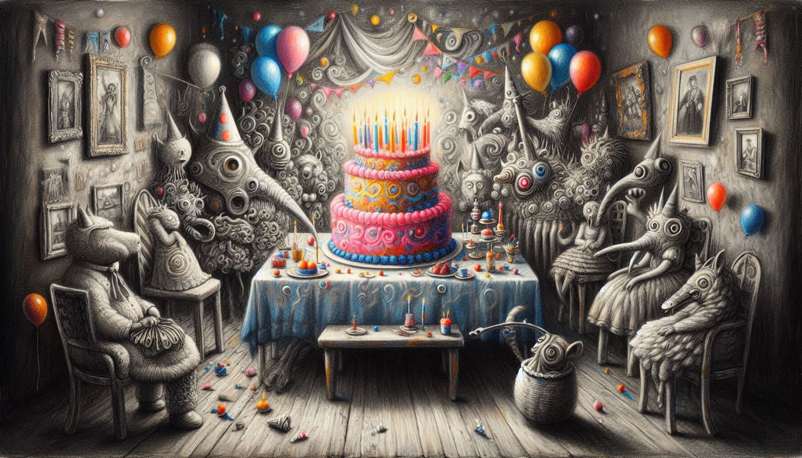 The only happiness in the room