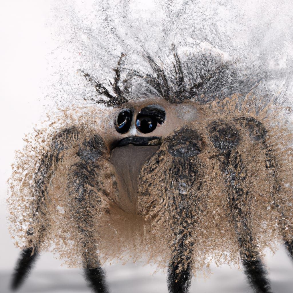 Cute Fluffy Spider in Detailed 3D Render