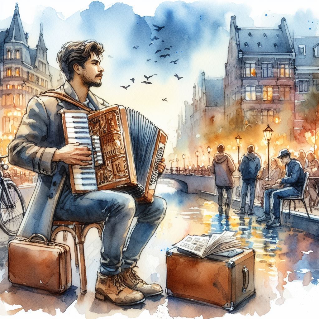 Accordion music in the streets of Paris