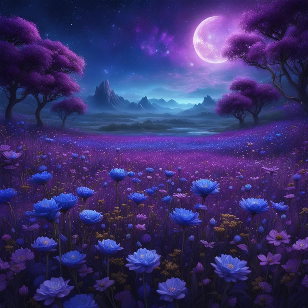 Flower fields 13 - AI Generated Artwork - NightCafe Creator