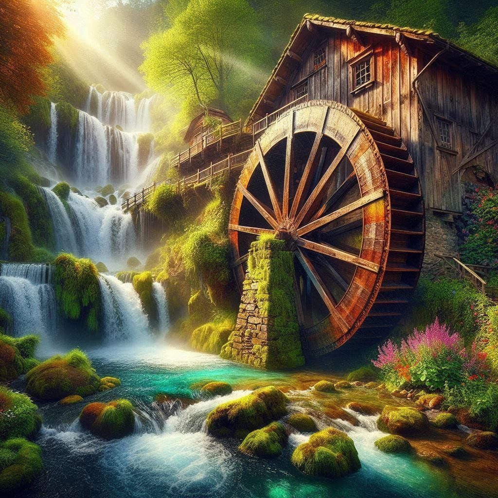 Beautiful Water Wheel