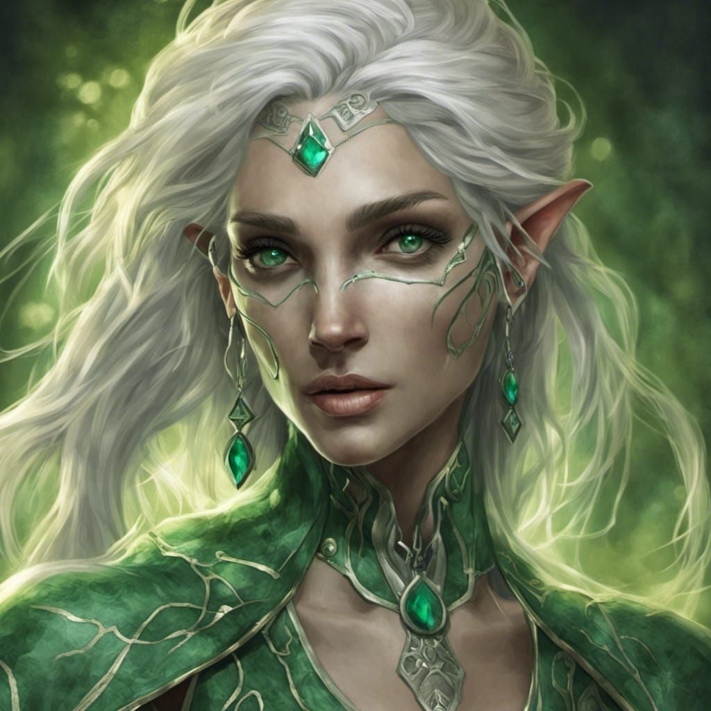 The emerald elve … - AI Generated Artwork - NightCafe Creator
