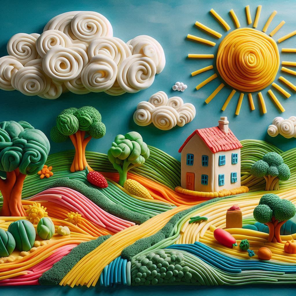 Plasticine landscape
