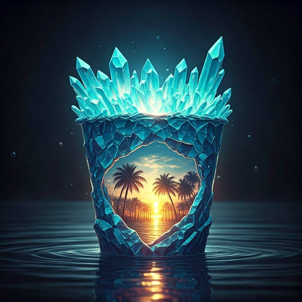 Mystical Crystal Bucket Unveils Hidden Beachscapes