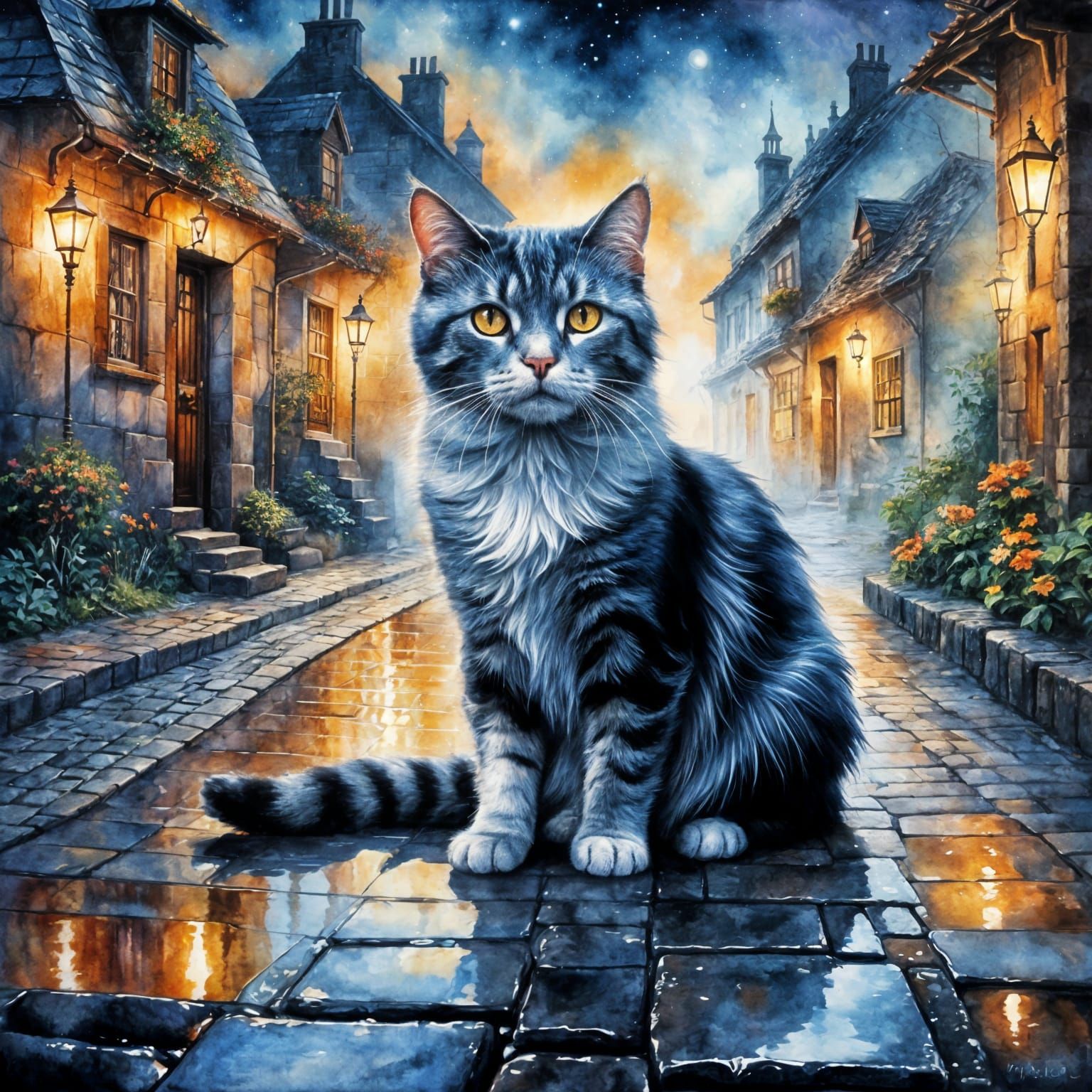 In restless dreams, I walked alone, 
Narrow streets of cobbl...