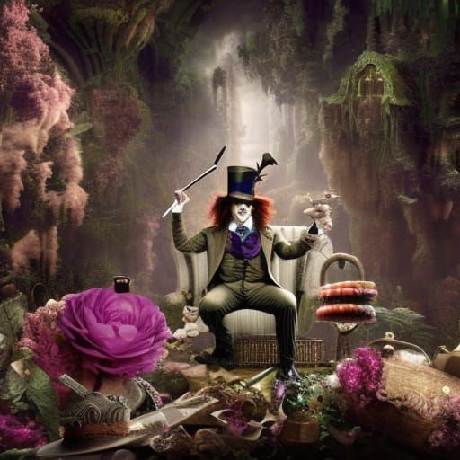 the mad hatter truly went mad AI Generated Artwork NightCafe Creator