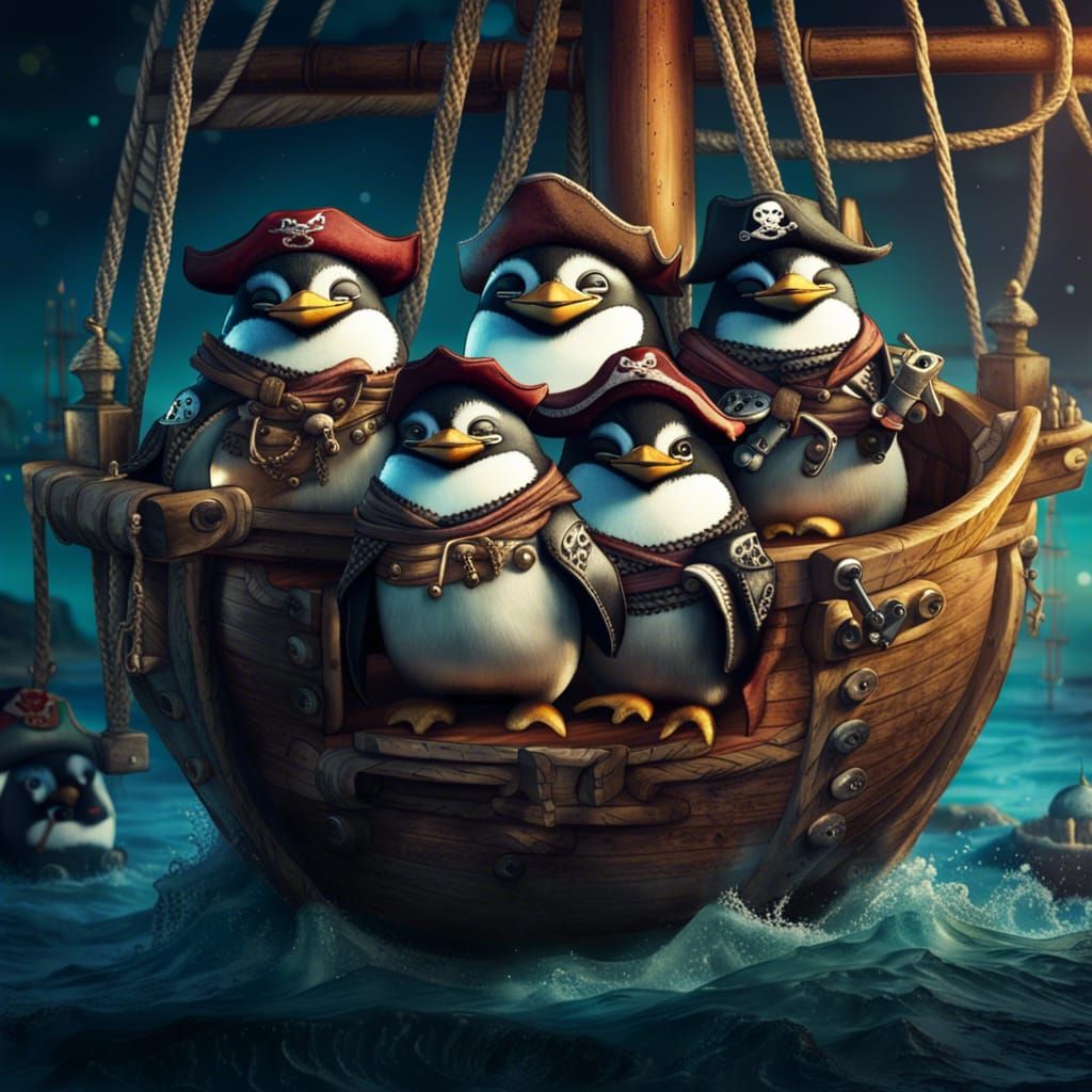 Pirate penguins  by @Carl T