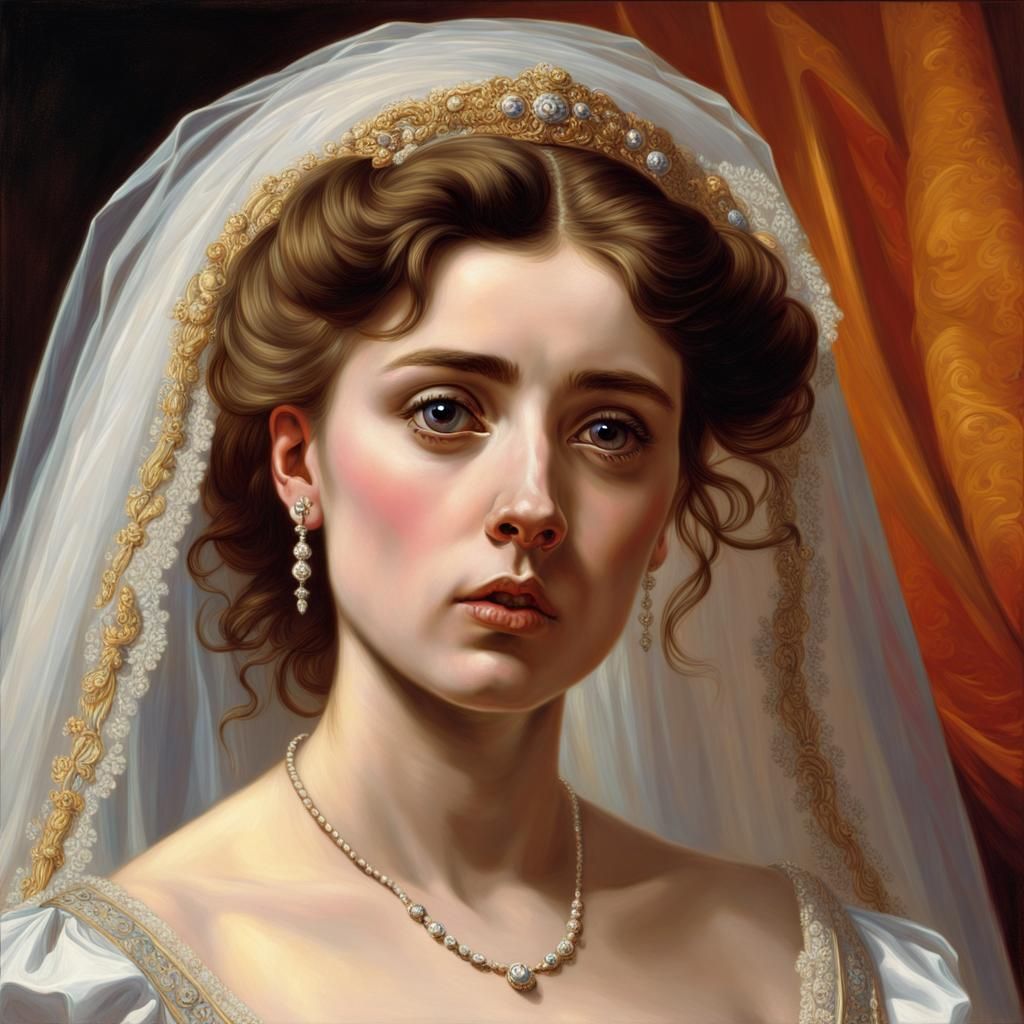 The Reluctant Bride by Auguste Toulmouche AI Generated Artwork