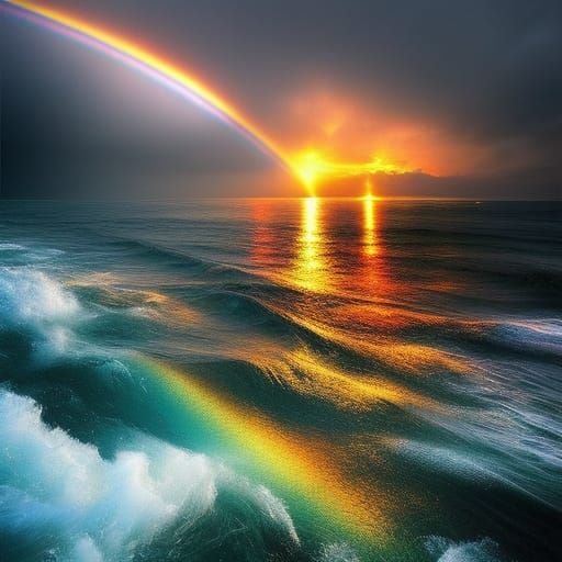 Burning Rainbow - AI Generated Artwork - NightCafe Creator