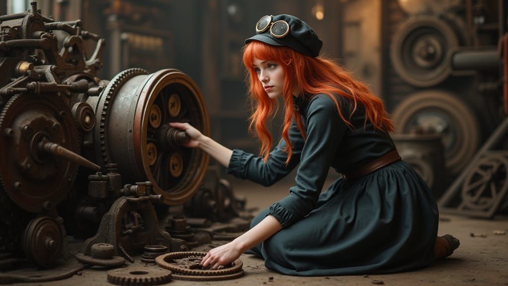 A steampunk woman 