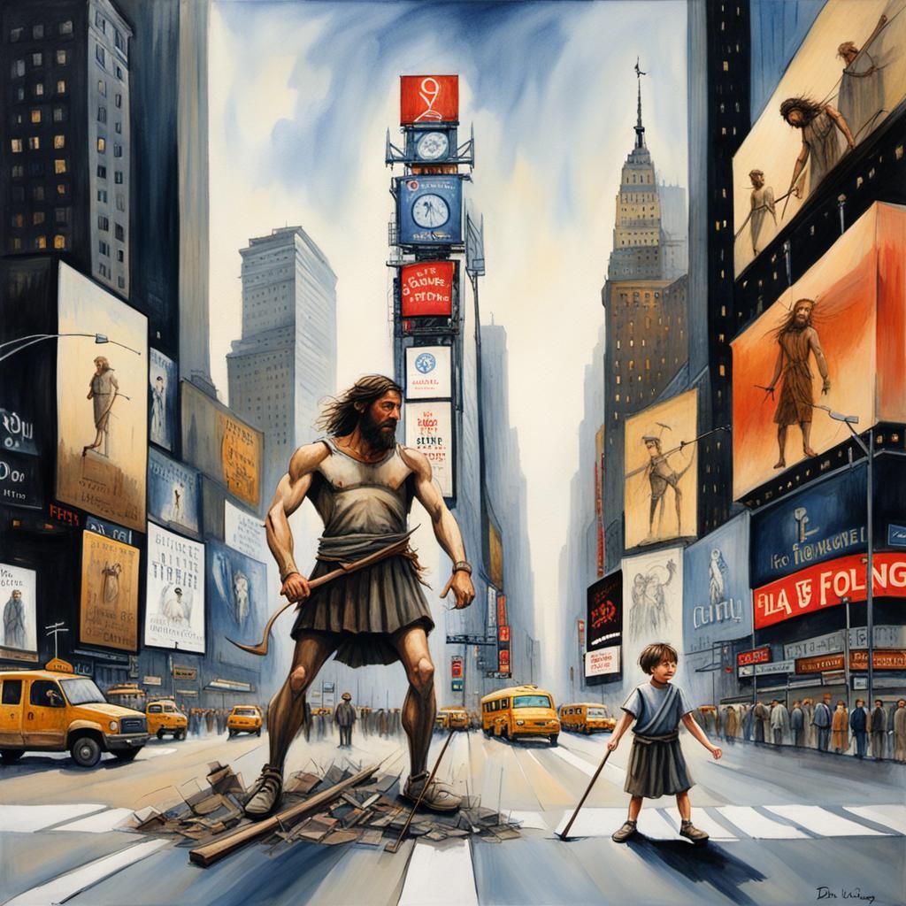 David and Goliath in modern times New York