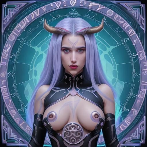 Futuristic Holographic Illusion: Complex Art