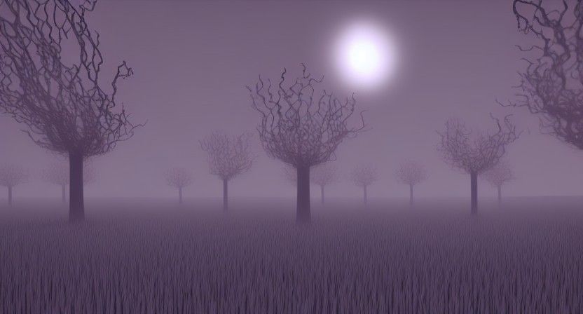 Orchard of ghostly despair filled with evil poison gas by Ra...