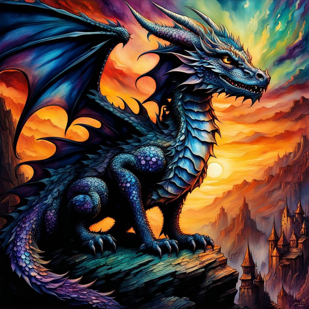 Blue Dragon - AI Generated Artwork - NightCafe Creator