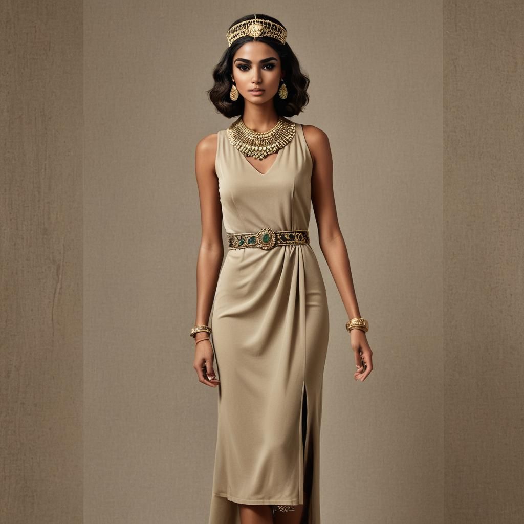 Photographie de mannequin, Robe kaki, sens aigu du design, C...