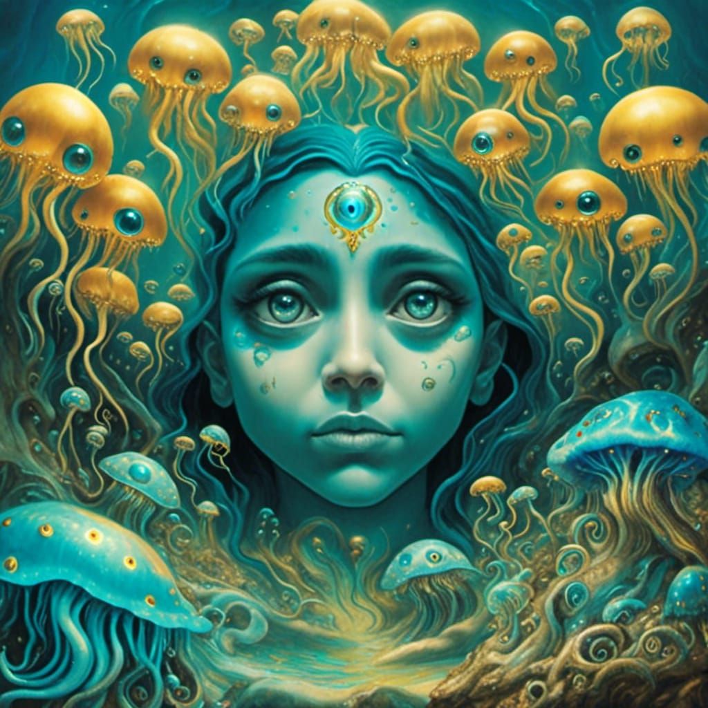 <lora:Alien Ocean:1.0> Eyes of the sea 