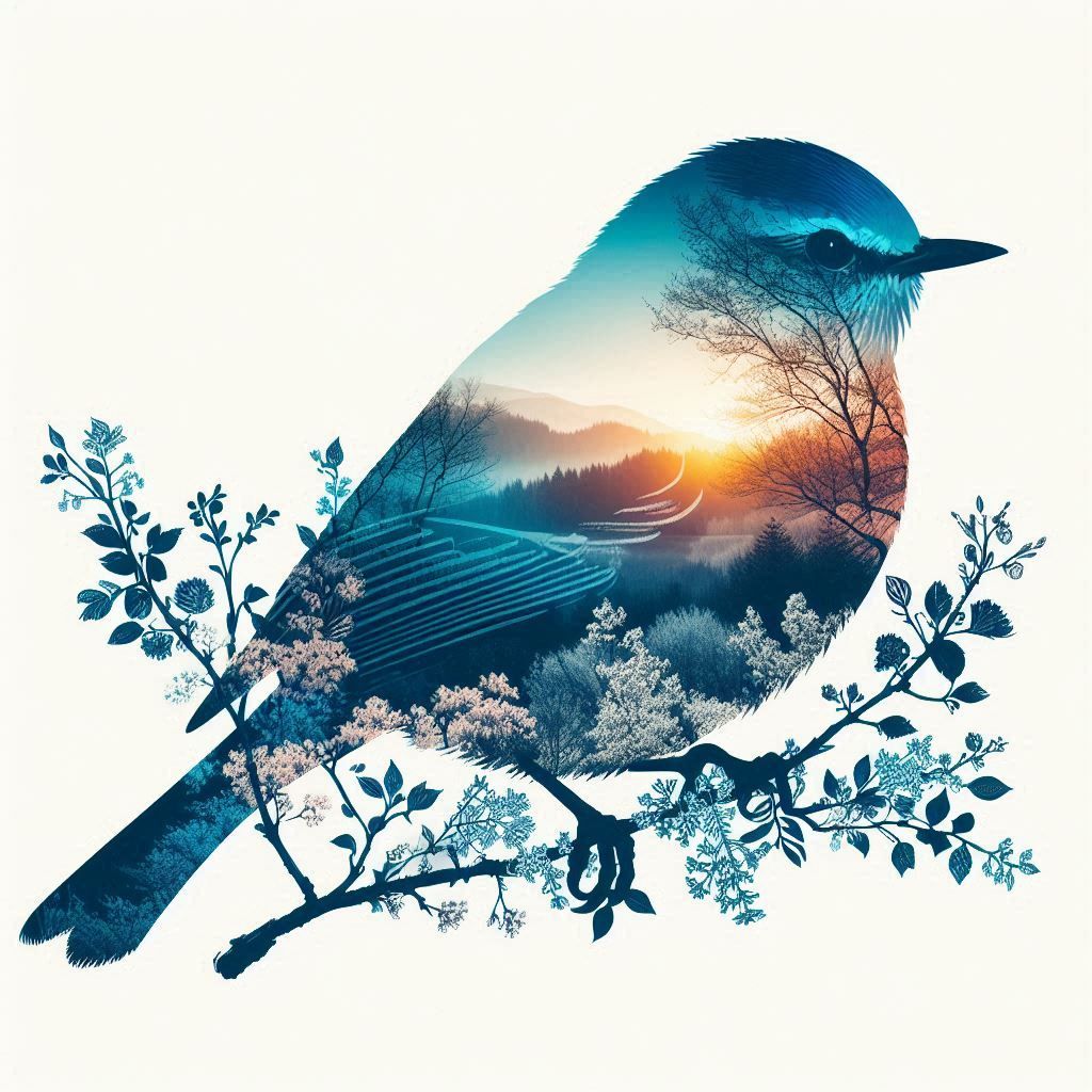 double exposure beautiful fantasy portrait landscape..