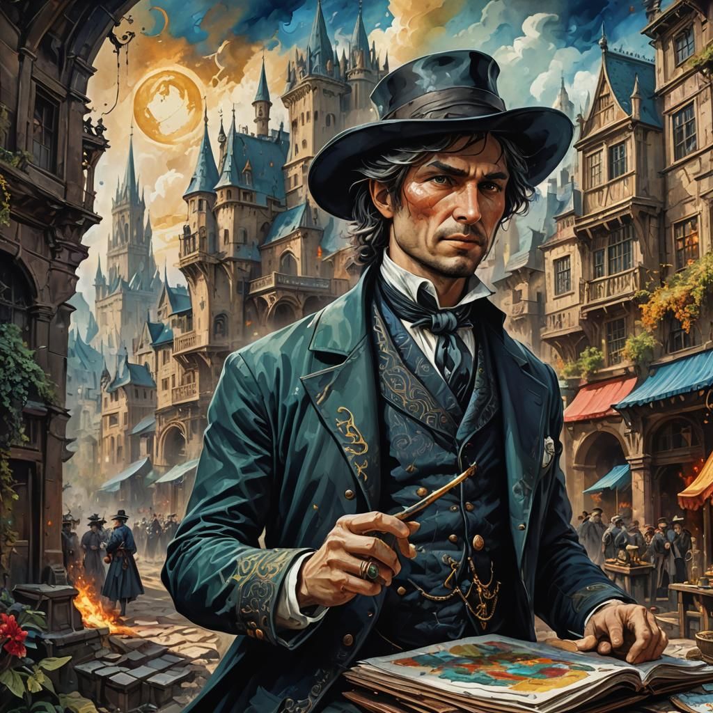 Edmond Dantes  "detailed matte painting, deep color, fantast...