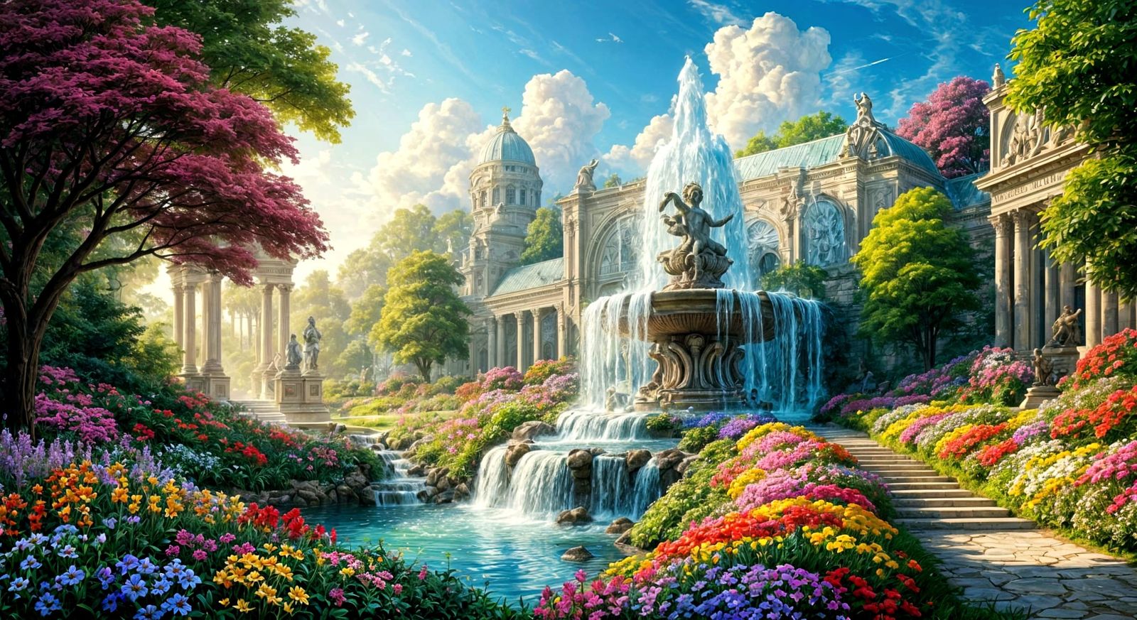 Botanical Garden Fountain  by @Tovenaar