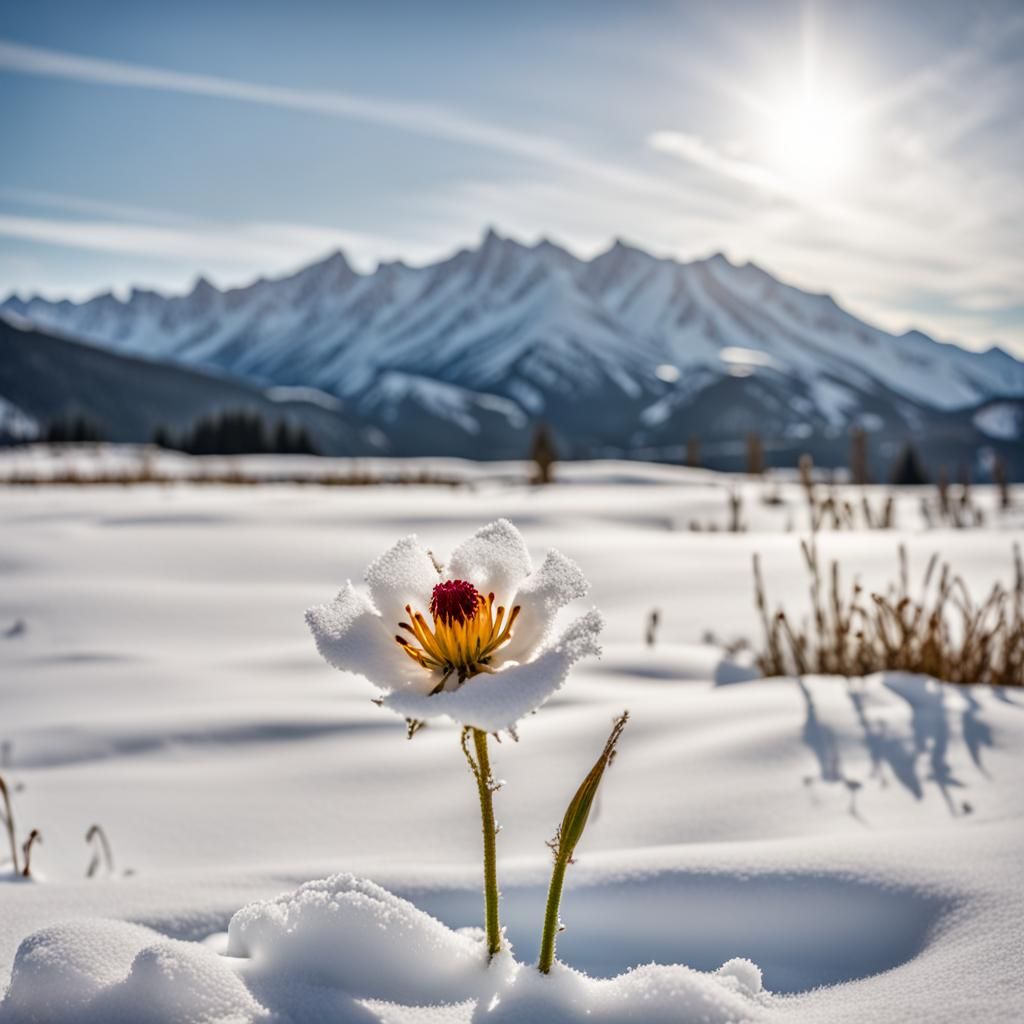 Winter Flower  by @Artificial Incompetence
