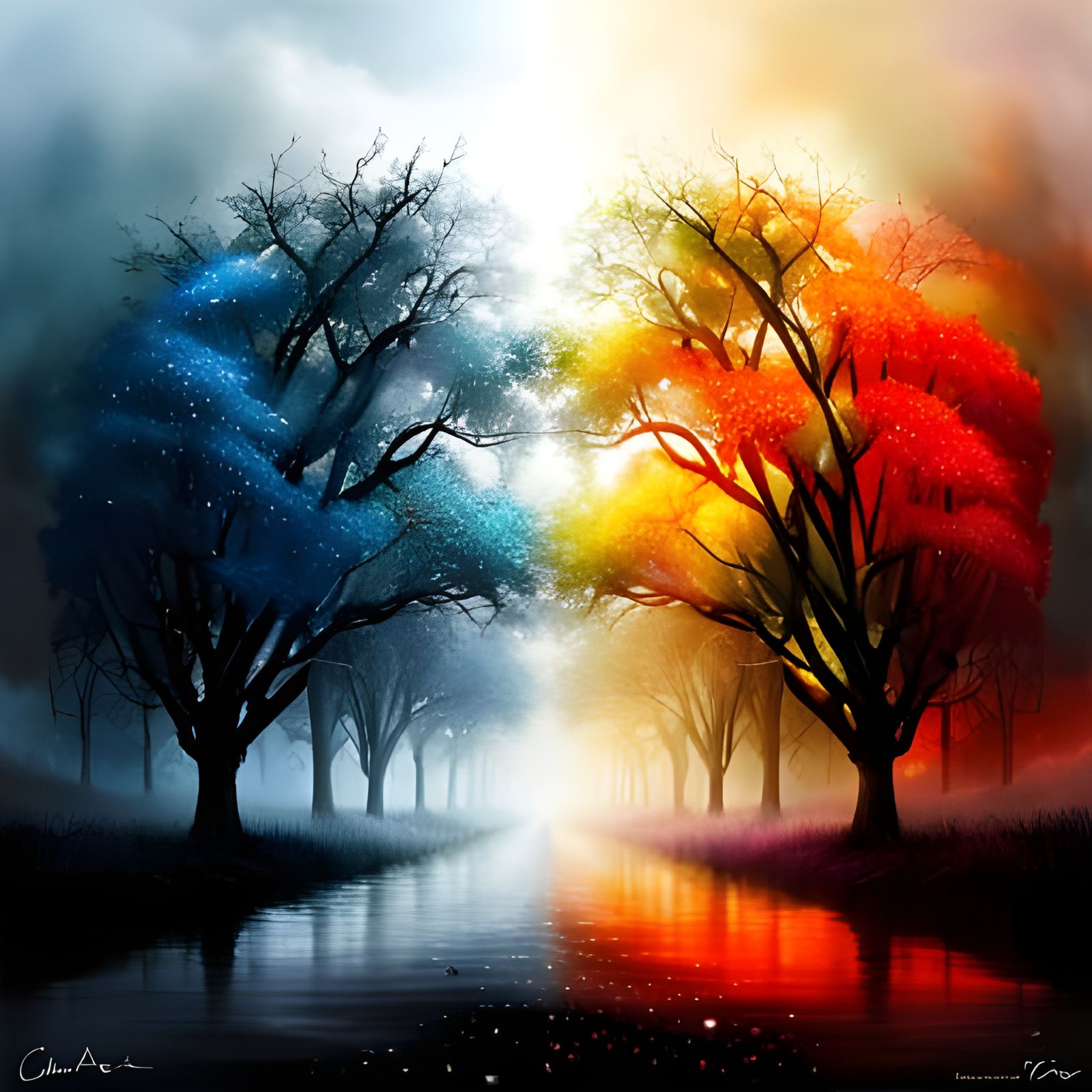 A kiss between summer and winter😘