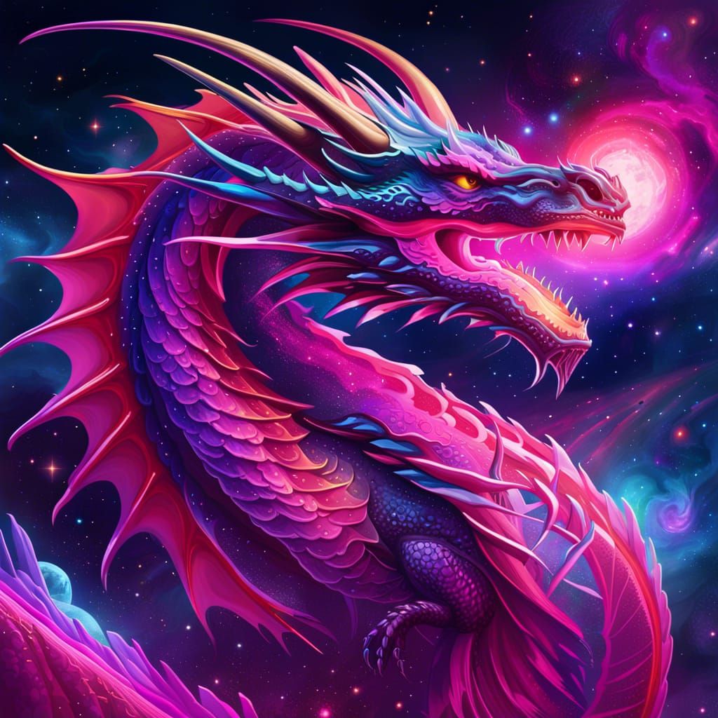 The Cosmic Dragon v3 - AI Generated Artwork - NightCafe Creator