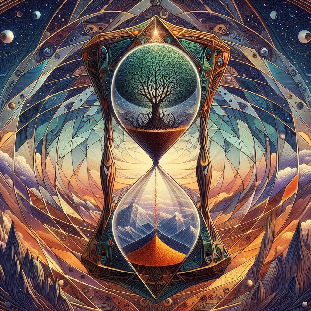 Infinite Geometric Hourglass - Ai Generated Artwork - Nightcafe Creator