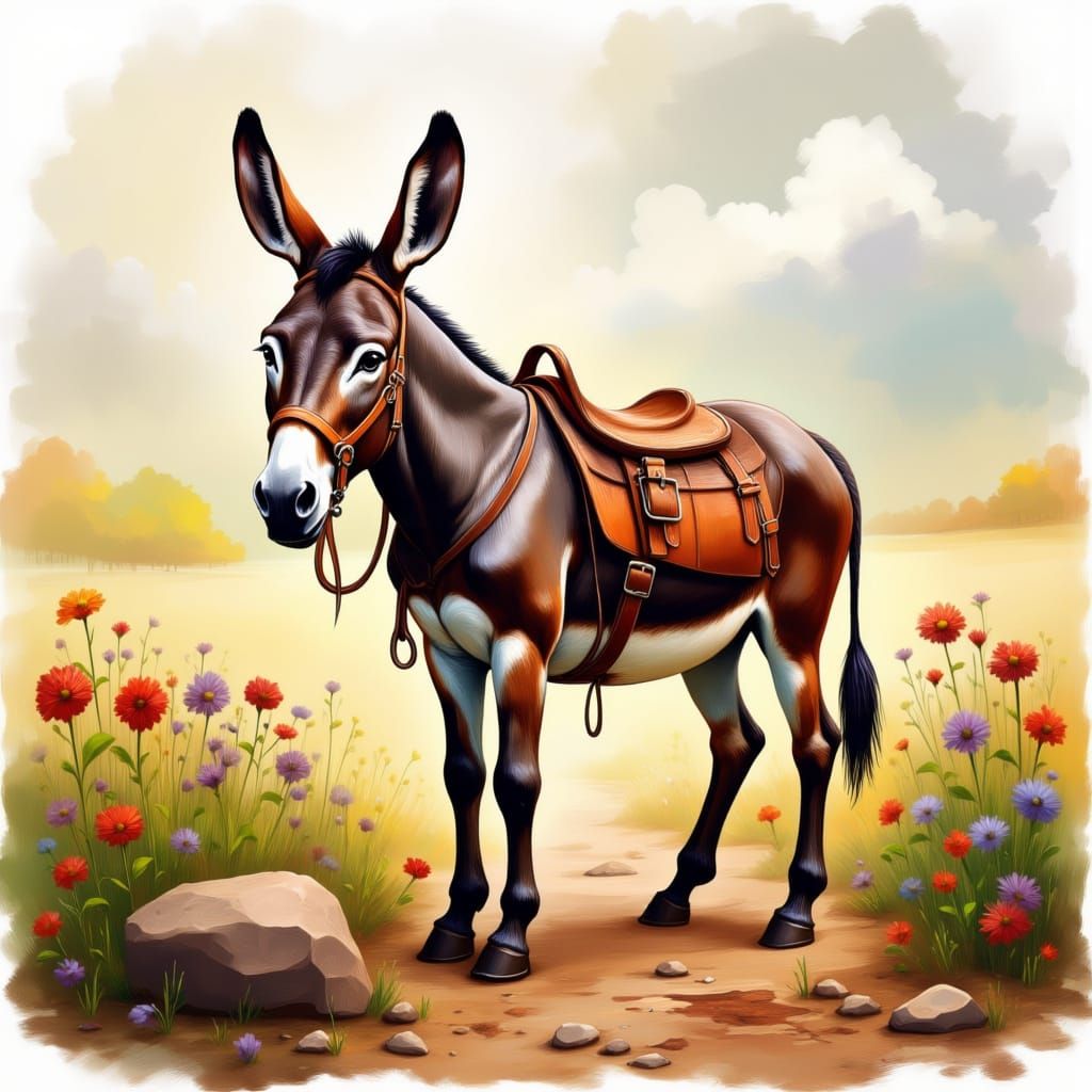 A donkey <lora:Expressive:1.0>