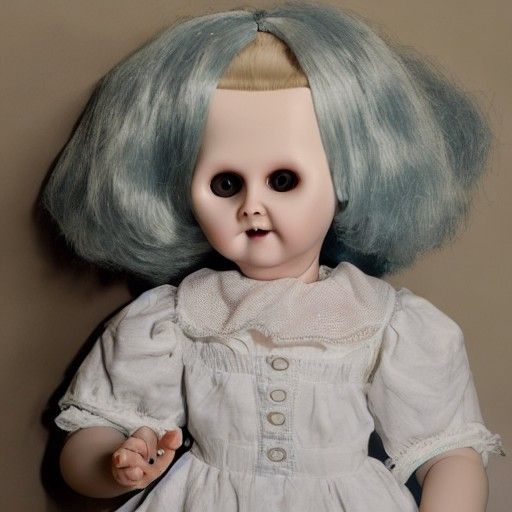 Creepy porcelain doll - AI Generated Artwork - NightCafe Creator