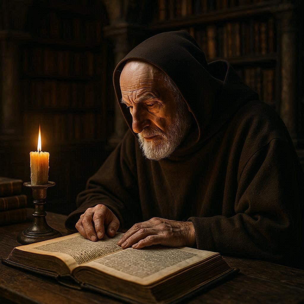 Reading monk