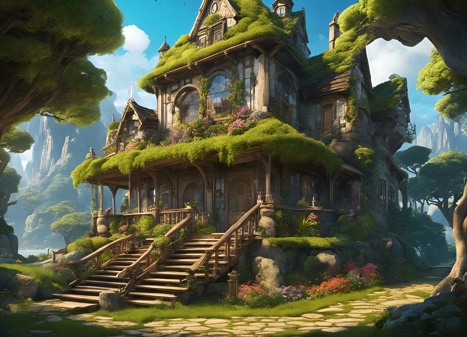 Enchanted Fantasy Flower Garden