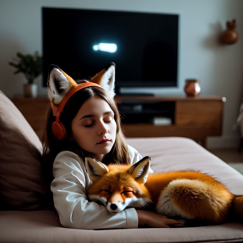 Girl & fox