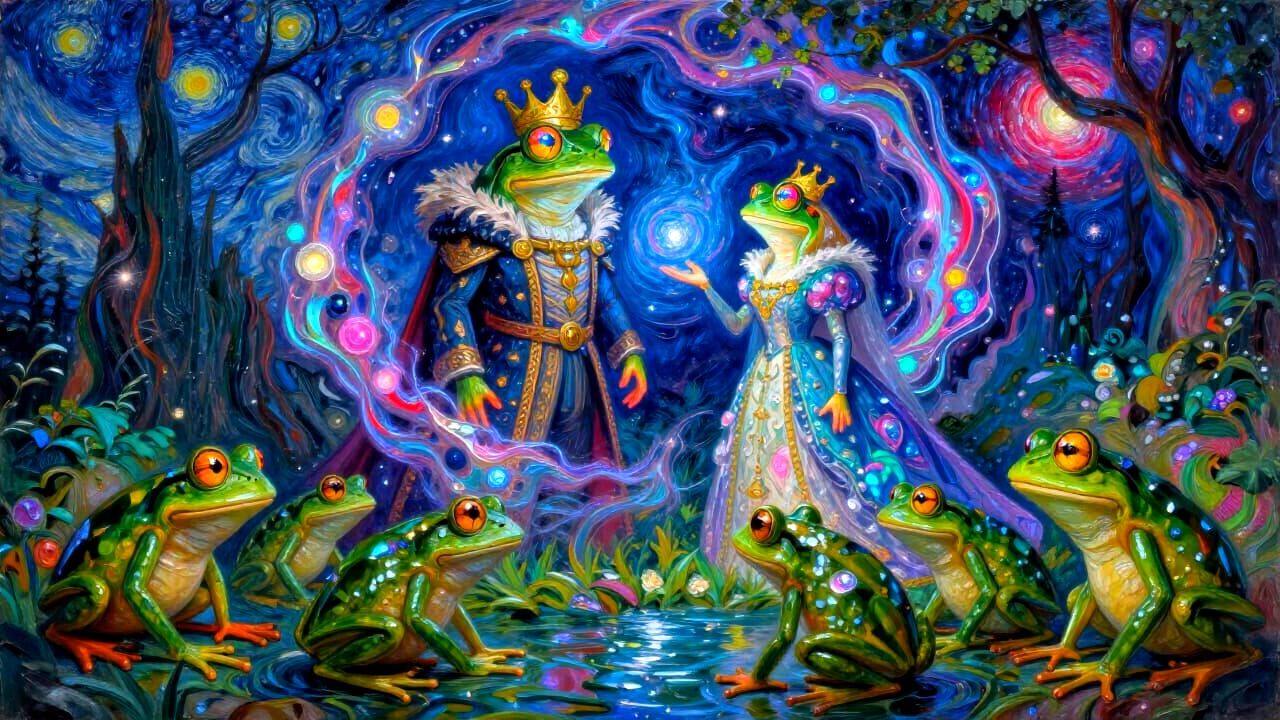 Human-Frog Royalty Emerges from Cosmic Vortex