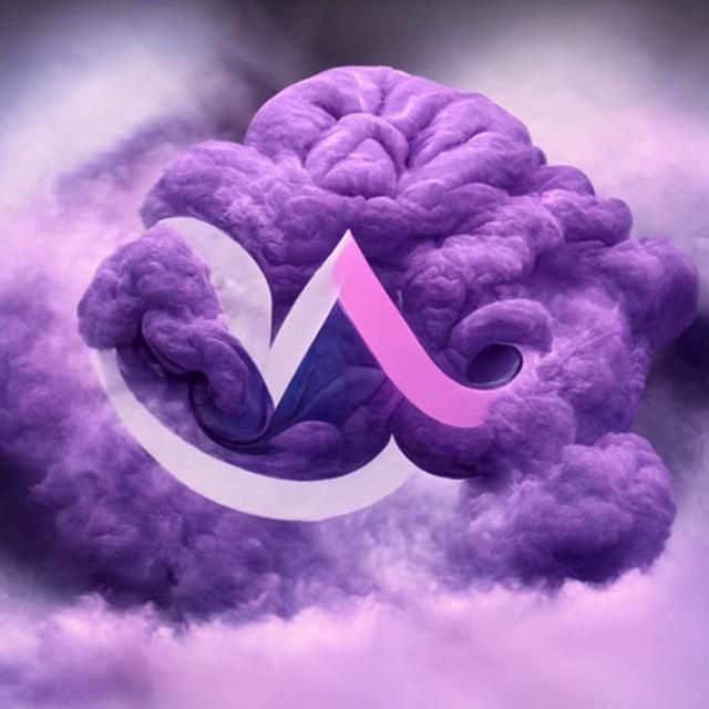 intuitive cognition surrounded by purple clouds