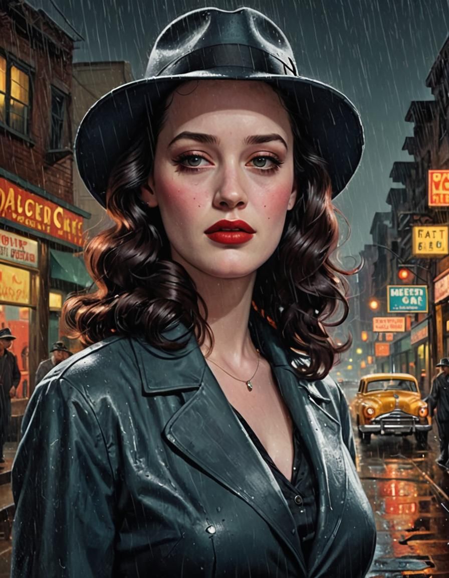 Kat Dennings (born June 13)  by @MarkMachine
