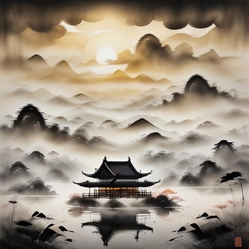 Gorgeous, an abstract composition of woman. Use simple shapes and a soft palette to create a peaceful and contemplative image of a peaceful...