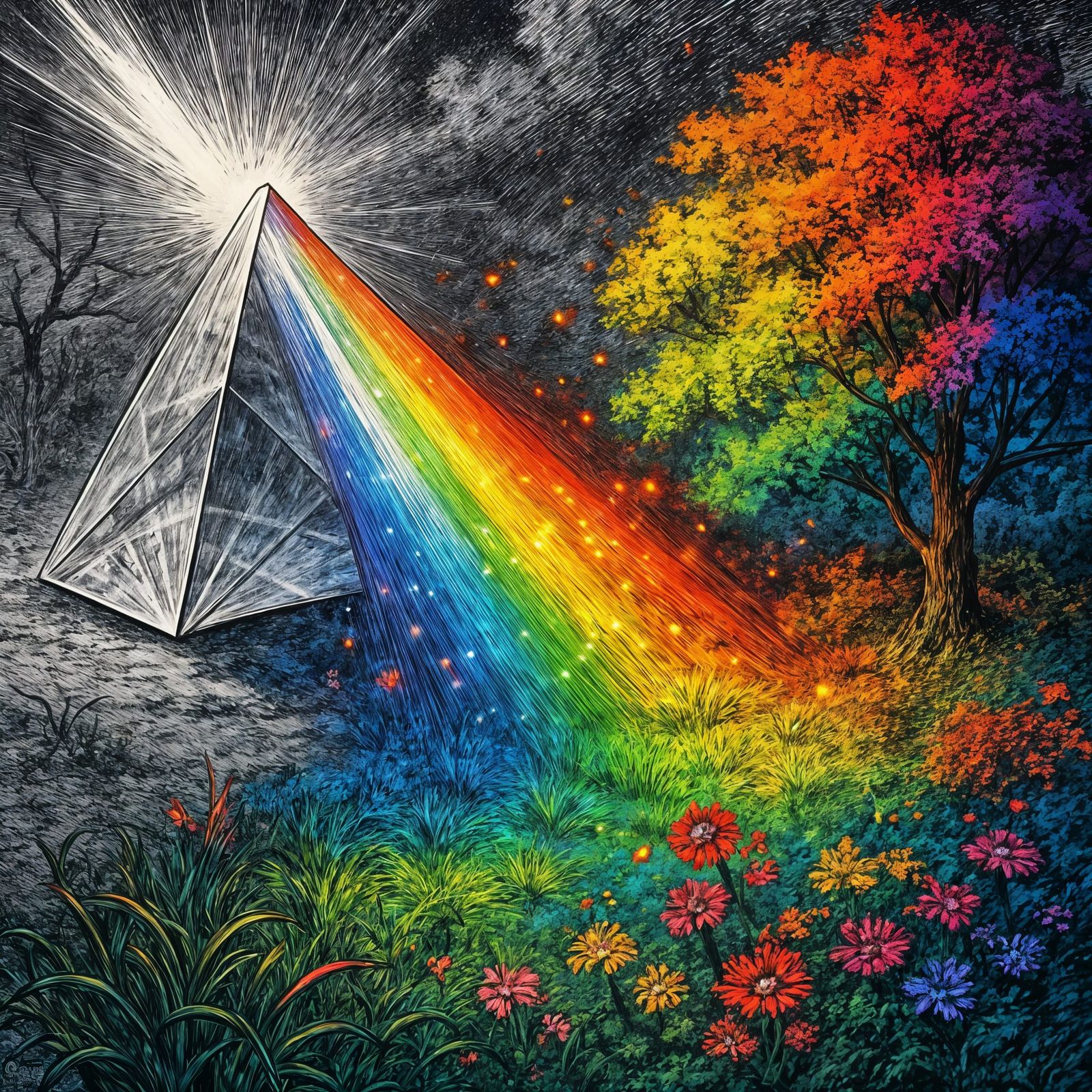 Spectrum Bloom  by @Artificial Artistry