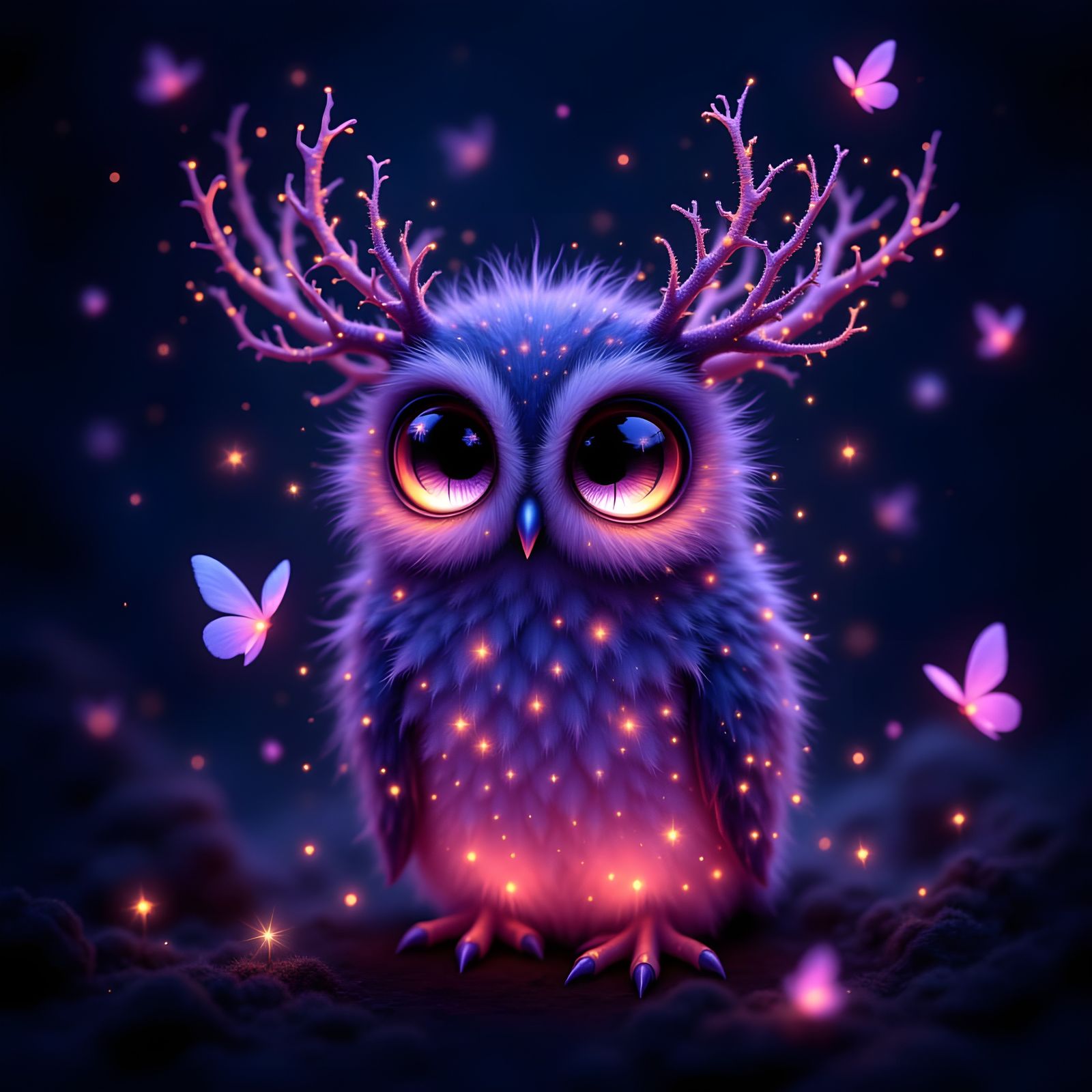 Pigmy antlered owl of Owltopia