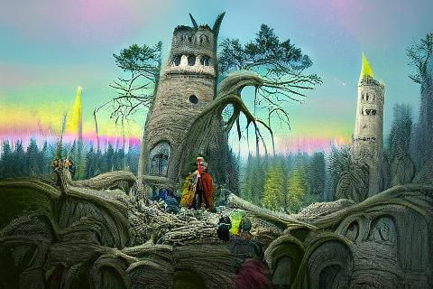 Enchanted forest castle - AI Generated Artwork - NightCafe Creator