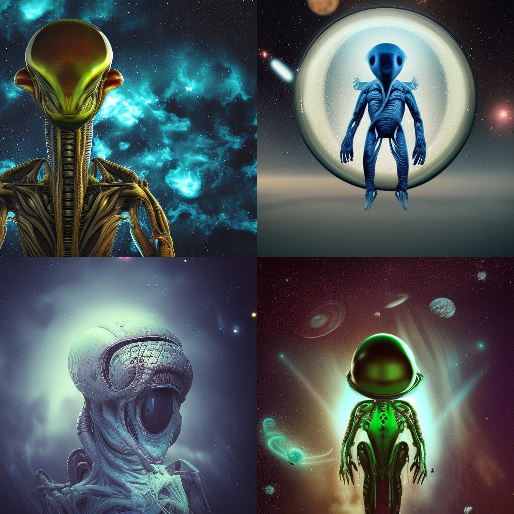 alien in space