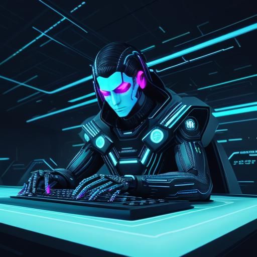 cyberpunk computer interface