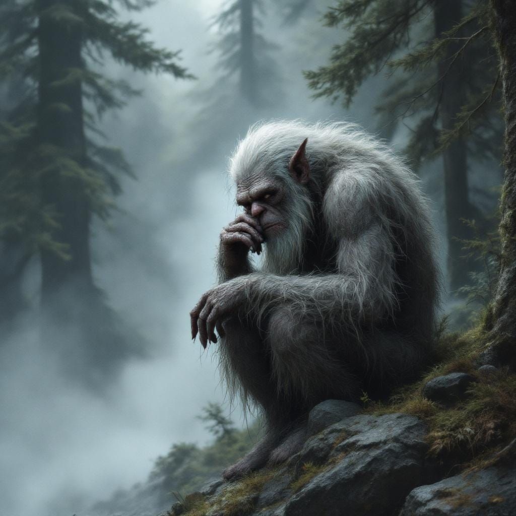 A pondering old troll  by @axelb