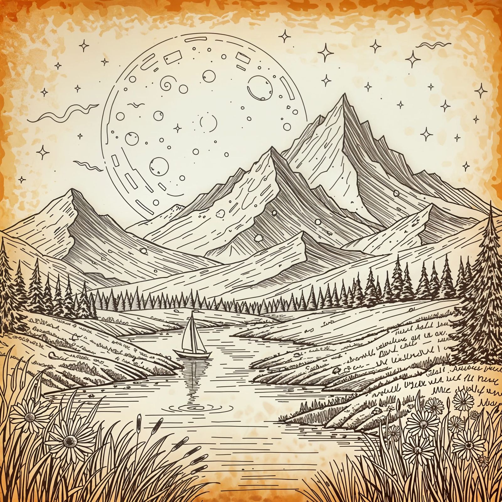 Sailing Through Moonlit Dreams  by @Artificial Artistry