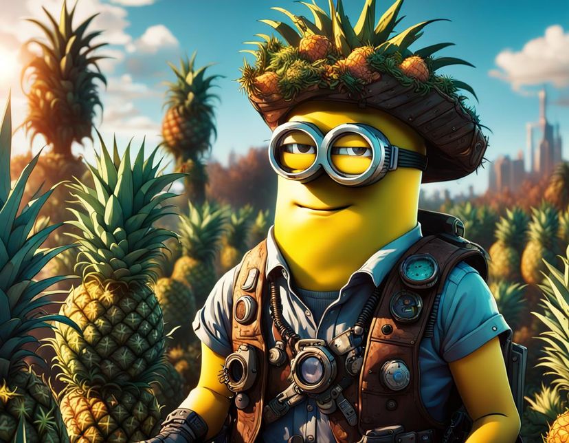 Minion Pineapple Harvest - AI Generated Artwork - NightCafe Creator