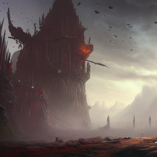 Detailed Murder Scene in Fantasy Concept Art